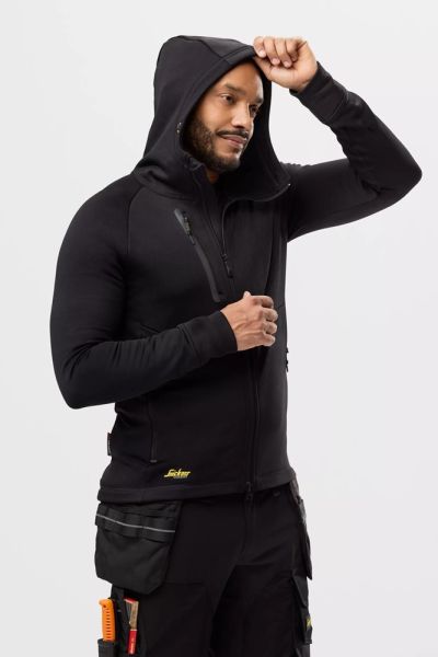 8026 Snickers FlexiWork Polartec® Power Stretch® Hoodie mit Reissverschluss