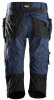 6905 Pantaloni pirata Snickers FlexiWork, con tasche a fondina - 9504 blu navy-nero - 112 (taglia corta: lunghezza gamba -6 cm)