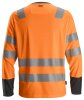 2433 Snickers AllroundWork HV LS T-Shirt CL2 - 5558 orange-stahlgrau - L