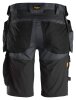6141 Snickers AllroundWork Stretch Shorts HP - 5804 stahlgrau-schwarz - 046 (Standardgrösse)