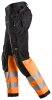 6233 Snickers AllroundWork HV Hose+ HP CL1 - 0455 schwarz-orange - 096 (Kurzgrösse: -6cm Beinlänge)