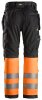 6233 Snickers AllroundWork HV Hose+ HP CL1 - 0455 schwarz-orange - 116 (Kurzgrösse: -6cm Beinlänge)