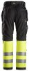 6233 Snickers AllroundWork HV Hose+ HP CL1 - 0466 schwarz-gelb - 116 (Kurzgrösse: -6cm Beinlänge)