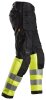 6233 Snickers AllroundWork HV Hose+ HP CL1 - 0466 schwarz-gelb - 116 (Kurzgrösse: -6cm Beinlänge)