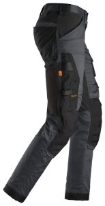6341 Pantaloni elasticizzati Snickers AllroundWork - 5804 grigio acciaio-nero - 104 (taglia corta: lunghezza gamba -6 cm)