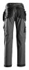 6923 Snickers FlexiWork, pantaloni da lavoro per posatori di pavimenti + tasche a fondina - 5804 grigio acciaio-nero - 054 (taglia standard)