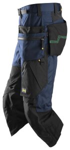 6905 Snickers FlexiWork Piratenhose, mit Holstertaschen - 9504 marineblau-schwarz - 056 (Standardgrösse)