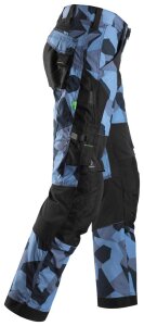 6903 Snickers FlexiWork Arbeitshose - 8604 camuflageblau-schwarz - 092 (Kurzgrösse: -6cm Beinlänge)