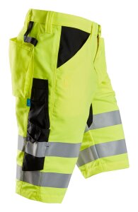 6132 Snickers LiteWork, High-Vis Shorts+ Klasse 1 - 6604 gelb-schwarz - 048 (Standardgrösse)