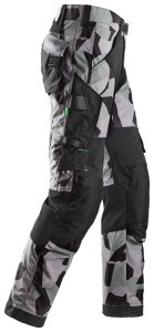 6903 Snickers FlexiWork Arbeitshose - 8704 camuflagegrau-schwarz - 054 (Standardgrösse)