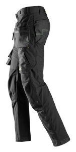 6923 Snickers FlexiWork, pantalon de travail pour poseurs de sol + poches holster - 0404 noir - 060 (taille standard)