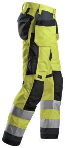 6230 Snickers AllroundWork, High-Vis Arbeitshose+ mit HT, Klasse 2 - 6658 gelb-stahlgrau - 050 (Standardgrösse)