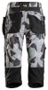 6905 Snickers FlexiWork Piratenhose, mit Holstertaschen - 8704 camuflagegrau-schwarz - 100 (Kurzgrösse: -6cm Beinlänge)