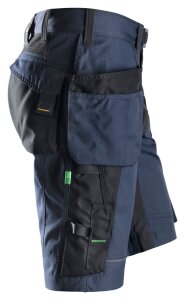 6904 Short de travail Snickers FlexiWork, avec poches holster - 9504 bleu marine-noir - 062 (taille standard)