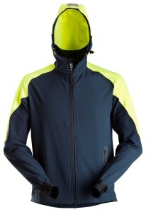 8025 Snickers FlexiWork Neon Kapuzenjacke