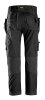 6902 Pantaloni da lavoro Snickers FlexiWork, con tasche a fondina - 0404 nero - 062 (taglia standard)