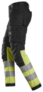 6234 Snickers HighVis stretch Hose+ HP CL1, Slim Fit