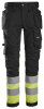 6234 Snickers HighVis stretch Hose+ HP CL1, Slim Fit