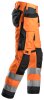 6230 Snickers AllroundWork, High-Vis Arbeitshose+ mit HT, Klasse 2 - 5558 orange-stahlgrau - 156 (Langgrösse: +6cm Beinlänge)