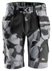 6904 Snickers FlexiWork ArbeitsShorts, mit Holstertaschen - 8704 camuflagegrau-schwarz - 054 (Standardgrösse)