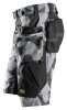 6904 Snickers FlexiWork ArbeitsShorts, mit Holstertaschen - 8704 camuflagegrau-schwarz - 054 (Standardgrösse)