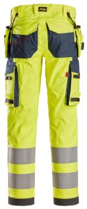 6268 Snickers ProtecWork Stretch Hose mit Holstertaschen High-Vis Klasse 2, Loose Fit