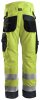 6639 Snickers AllroundWork, High-Vis 37.5® isolierende Arbeitshose+, Klasse 2, Regular Fit