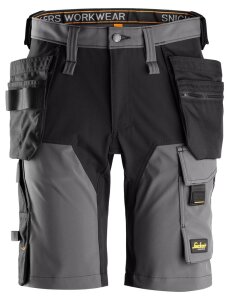 6175 Snickers AllroundWork Pantaloncini elasticizzati in 4 direzioni con tasche a fondina, Regular Fit