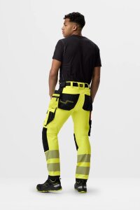 6232 Snickers High-Vis-4-Wege-Stretch-Hose mit Holstertaschen Warnschutzklasse 2