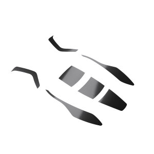 Reflektor Set Schwarz für Profi-Schutzhelm Hellberg...