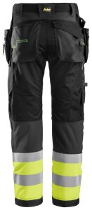 6931 Snickers FlexiWork, High-Vis Arbeitshose+ mit...