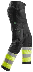 6931 Snickers FlexiWork, High-Vis Arbeitshose+ mit Holstertaschen, Klasse 1, Regular Fit