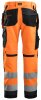 6230 Snickers AllroundWork, High-Vis Arbeitshose+ mit HT, Klasse 2 - 5558 orange-stahlgrau - 096 (Kurzgrösse: -6cm Beinlänge)