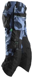 6905 Snickers FlexiWork Piratenhose, mit Holstertaschen - 8604 camuflageblau-schwarz - 054 (Standardgrösse)