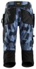 6905 Snickers FlexiWork Piratenhose, mit Holstertaschen - 8604 camuflageblau-schwarz - 054 (Standardgrösse)