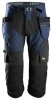 6905 Pantaloni da pirata Snickers FlexiWork, con tasche a fondina - 9504 blu navy-nero - 052 (taglia standard)