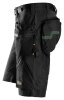 6904 Pantaloncini da lavoro Snickers FlexiWork, con tasche a fondina - 0404 nero - 060 (taglia standard)