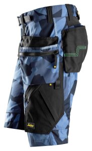 6904 Snickers FlexiWork ArbeitsShorts, mit Holstertaschen - 8604 camuflageblau-schwarz - 052 (Standardgrösse)