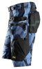 6904 Snickers FlexiWork ArbeitsShorts, mit Holstertaschen - 8604 camuflageblau-schwarz - 052 (Standardgrösse)